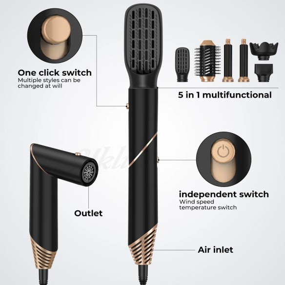 Secador de pelo plegable 6 en 1