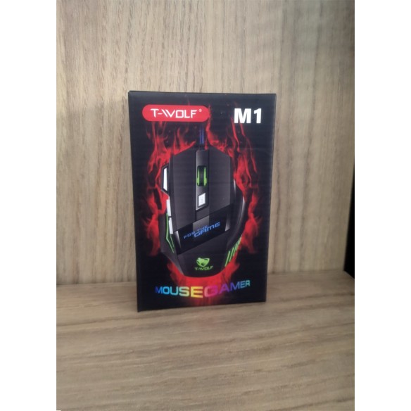 Ratón M1 gaming con cable y Luz RGB