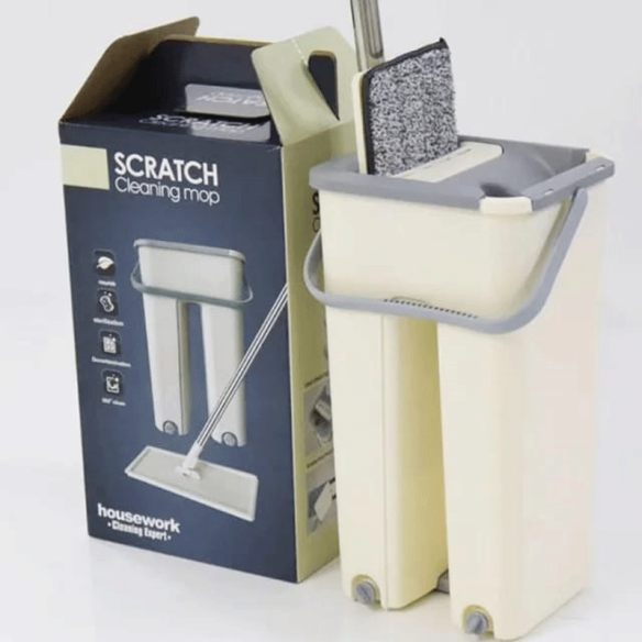 Fregona Giratoria 360º Autoescurrible con cubo