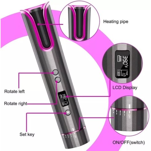 Rizador de pelo con giro automático