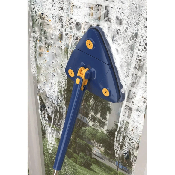 Fregona triangular extensible y autoescurrible