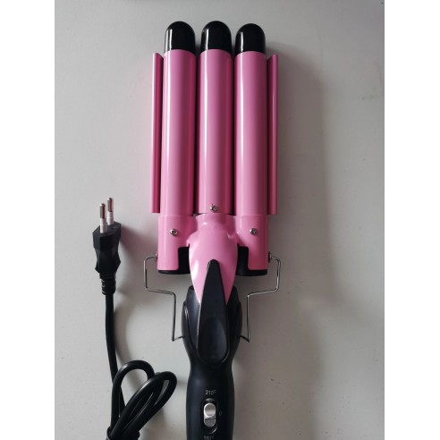 Plancha de pelo inalámbrica 3 tubos