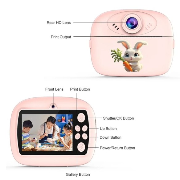 Cámara de fotos instantánea para niños