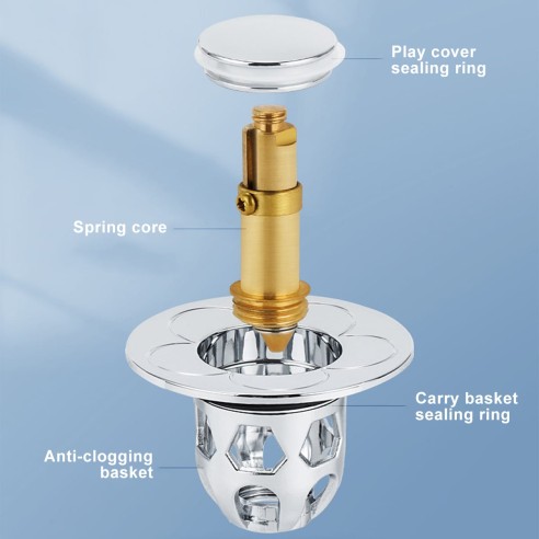 Tapón de drenaje para lavabo-(Pack de...