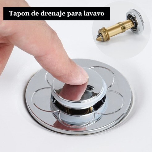 Tapón de drenaje para lavabo-(Pack de...
