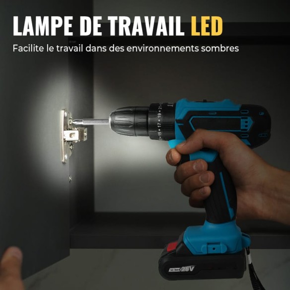 Kit de Taladro inalámbrico- 2 baterías