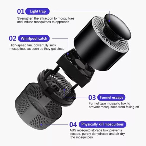 Lámpara mata mosquitos color blanco