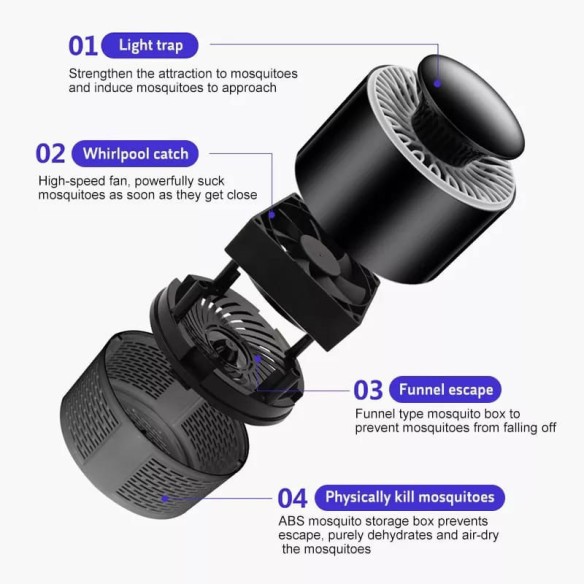 Lámpara mata mosquitos color blanco