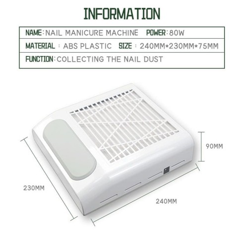 Aspirador de polvo de uñas