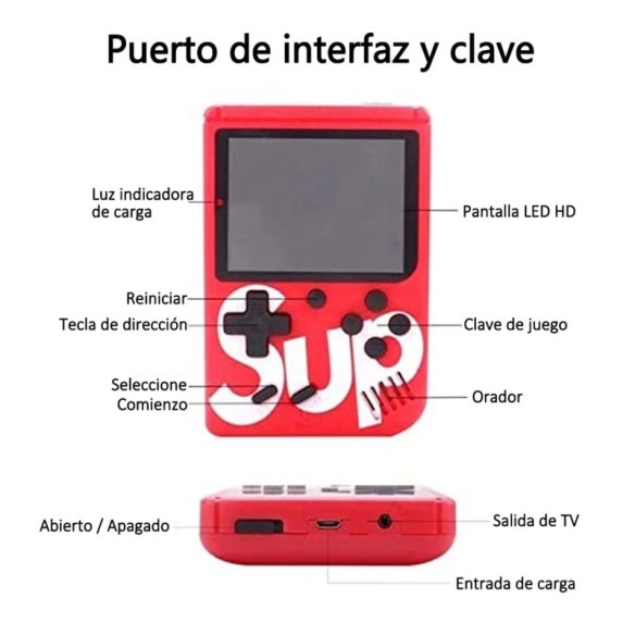 Consola de juegos clásicos portátil 400 en 1