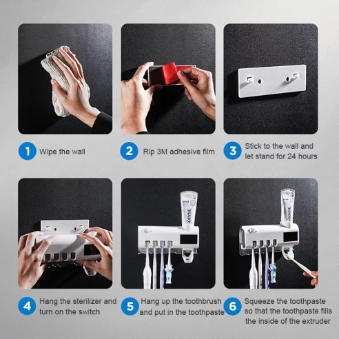 Soporte de cepillos de dientes con...