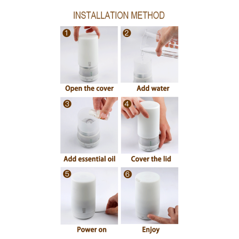 Difusor de aroma ultrasónico - 125 ml Difusor de aroma ultrasónico - 125 ml