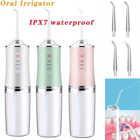 Irrigador Oral recargable por USB con 4 boquillas